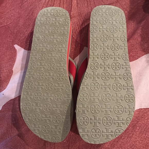 Tory Burch Red and Beige Women's Sandals - Picture 4 of 6